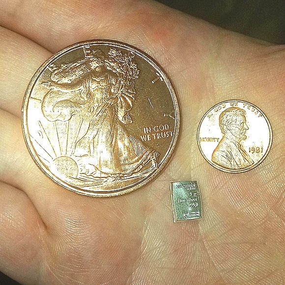 1oz copper, 1 gram Silver, 1 copper penny bundle of precious metals - Picture 3 of 3